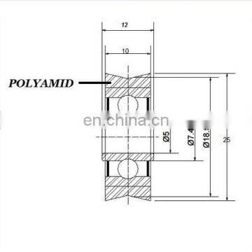 PU wheels 5x25x12mm