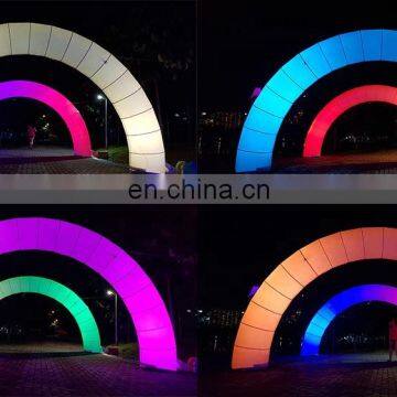 Custom Advertising Welcome Marathon Inflatable Rainbow Finish Line Arch Led Light Price Cheap Inflatable Race Arch For Sale