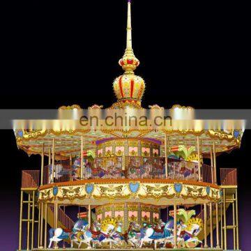 New Design 68 Seats Double Amusement Horse Ride For Sale Price photo-2