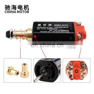 Chihai Motor CHF-480WA-26TPA Nd-Fe-B Long-axis High Torque Custom Motor For No.2 Gearbox Modification Upgrade Water Gel Blaster