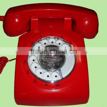 European vintage retro phone and antique telephone