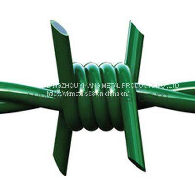 PVC Coated Barbed Wire    hot dipped galvanized barbed wire         barbed wire manufacturer