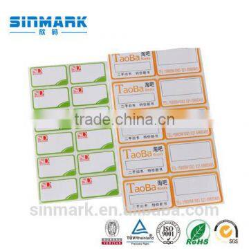 SINMARK Good Quality Customized Price Labels/Shelf label