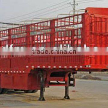 3 axles Dongfeng fence trailer/stake semitrailer/cargo truck for sale