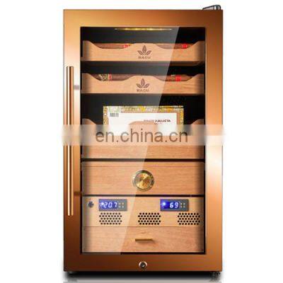 Factory Direct Offer Premium Electrical Cigar Wooden Humidor Cabinet Wooden Precise Thermostatic Electric Cigar Cabinet Humidor