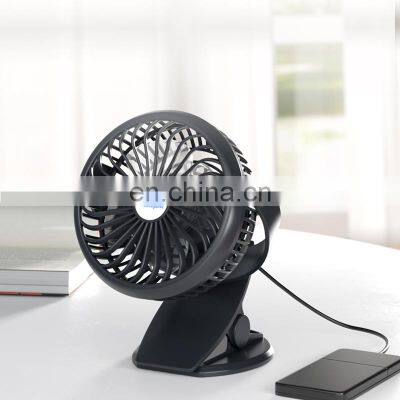 New Trending Mini Rechargeable Electric Table Clip Fan Rechargeable Portable Fan With USB Port for Cooling photo-4