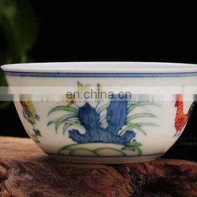 Antique Ceramic Porcelain Ming Dynasty Chenghua Doucai Chicken Bowl Vase Replica photo-4