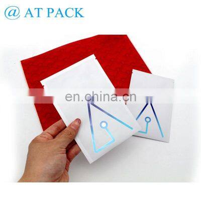 Custom Printed Matte White Top Open Heat Sealing Plastic Bag Aluminum Foil Bag