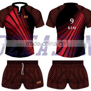 High Quality Custom Sublimated Rugby Uniform/wear/jersey, Rugby Shirt photo-3