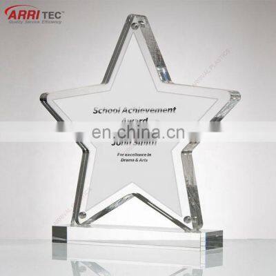 Star Shape Cube Photo Block Display Modern Magnetic Acrylic Award Frame