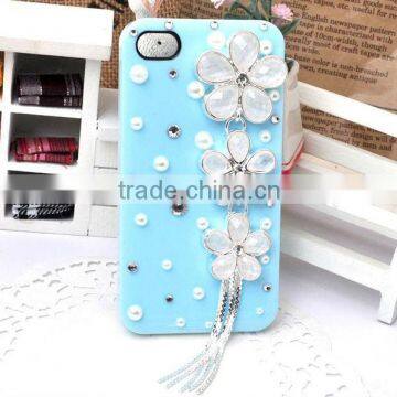 white Tassel flower phone case accessories decoration