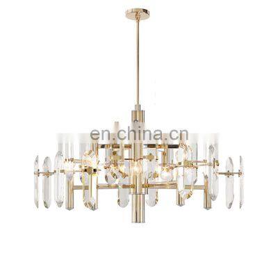 Guzhen Lighting Manufacturers Indoor Decoration Chandelier Clear Crystal Glass Pendant Lighting Fixture for Villa