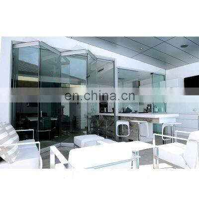 glazing frameless stacking sliding glass bi folding bi-folding doors