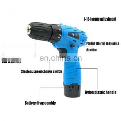 12V 120W Cordless Electric Impact Wrench Rechargeable Lithium Battery Torque Electric Drill Bit Screwdriver Hand Wrench Tool Set photo-2