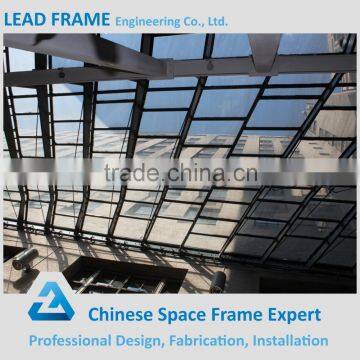 Curved Clear Glass Atrium Roof For Steel Construction