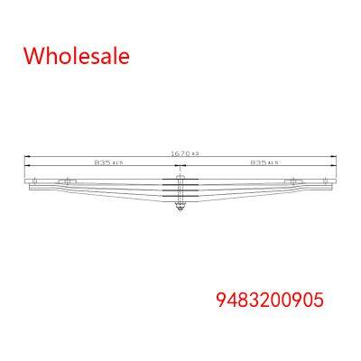 9483200905 Rear Axle Wheel Parabolic Spring Arm of Heavy Duty Vehicle Wholesale For  Mercedes Benz