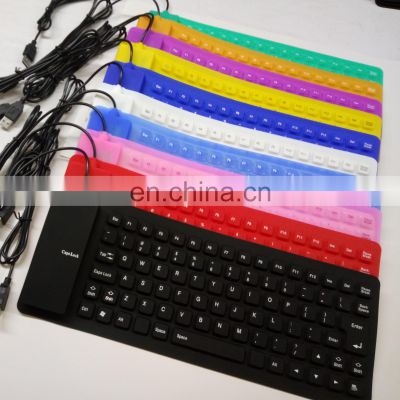 85 keys silicone keyboard anti-splash soft keyboard wired mute keyboard