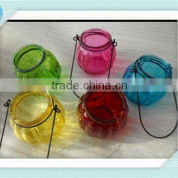 mini hanging glass candle holder