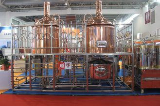 Copper Craft Small Beer Factory Equipment , 100L Mini Beer Making System