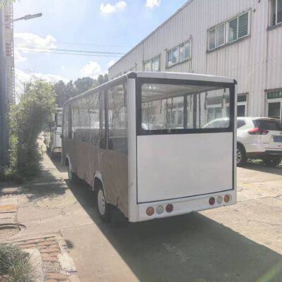 14-seater Semi-enclosed Electric Sightseeing Vehicle / Electric Scenic Area Sightseeing Vehicle With Rain Curtain and Sunshade Curtain photo-5