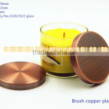 74mm Brush cooper plating candle lid