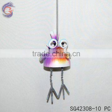 funny metal crafts hanging bird decoration