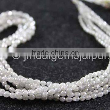 Good Quality Grey Diamond Faceted Barrel Beads
