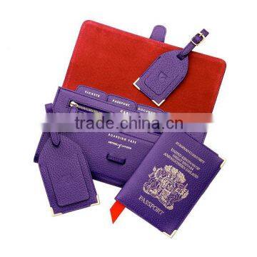 OEM LOGO!Classic travel wallet passport holder luggage tag sets