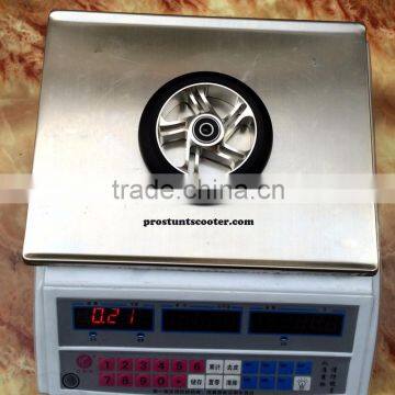 110mm Scooter Wheels Black on Silver
