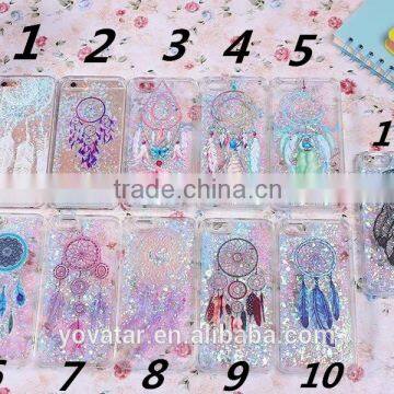 Painted Hard Cell Phone Case PC Shining Quicksand Mobile Phone Case For iPhone 6s