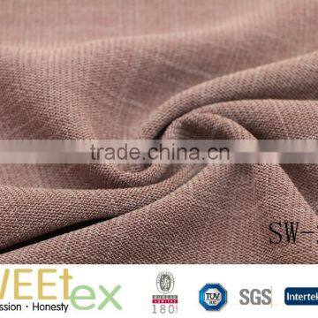 2017 Spring hot selling women dresses linen type 100%Polyester two tone dobby fabric
