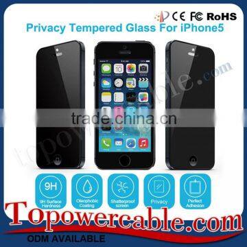 China Supplier Privacy Tempered Glass Cell Phone Touch Screen guard Protector For iPhone 5