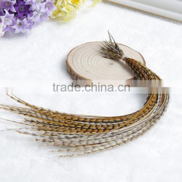 Hot Selling Feather Hair Cut Cheap feather hair extension real rooster natural color hair feather