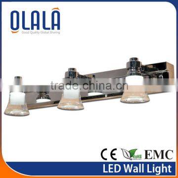 High Power 3x3W ROHS Indoor White Led Wall Lamp