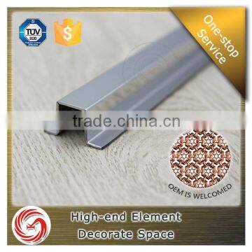 Stainless steel tile listello trim for decorative wall