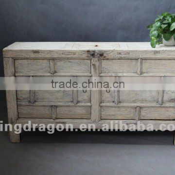 Chinese antique furniture elm wood shanxi white two door bedroom cabinet