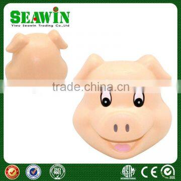 premium PU foam pig head stress toy pig head