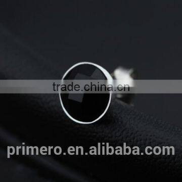 925 Sterling Silver Black Agate Mens Tanishq Diamond Stud Earrings Factory Wholesale photo-5