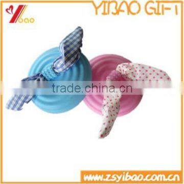 Bowknot silicone cup lid,Custom Cup cap,cloth cup cover