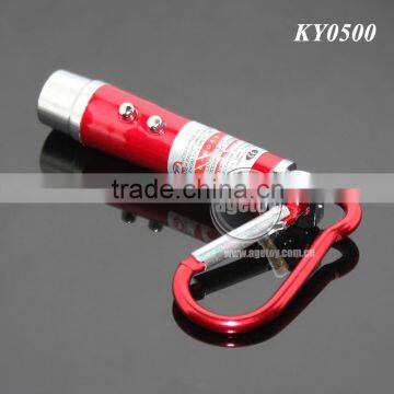 3 in 1 Mini Aluminum Carabiner LED Flashlight Torch Lamp Keychain Personality UV Money Detector LED Electric Torch Keyring photo-5