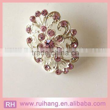 pink rhinestone button decoration bouquet og wedding invitations