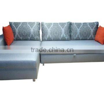 Elegant Folding Corner Fabric Sofa Bed With Storge photo-3