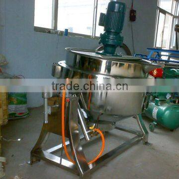 300L Tilting steam heating jacketed kettle with agitator