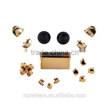 Full Set Chrome Gold Buttons for PS4 for Playstation 4 Decorate