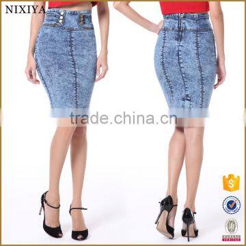 Ladies Denim Long Skirts Denim Skirts Sexy Girls Denim Skirts