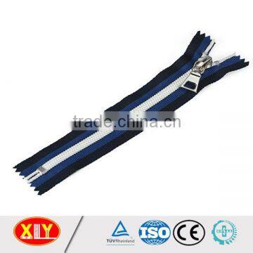 high quality bag zipper , contrast teeth close end nylon zipper