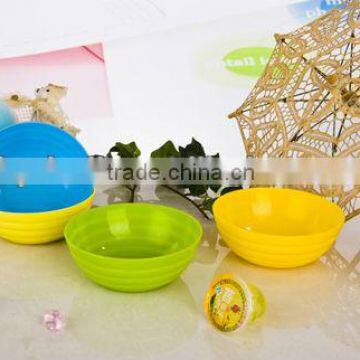 4 pcs round plastic dinnerware set,salad bowl set for sale