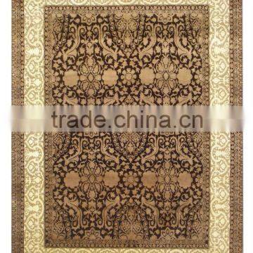 101,Brown Beige carpets made with wool & artificial silk