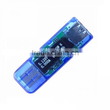 OLED Digital Mobile USB Power Capacity Meter With Memory Function /USB voltammeter/High accuracy/ White font