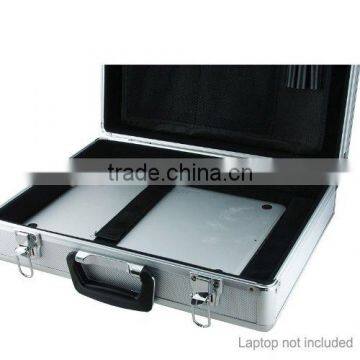 Aluminium Laptop and Test Equipment Silver Flight Case - 450x330x125mm photo-2